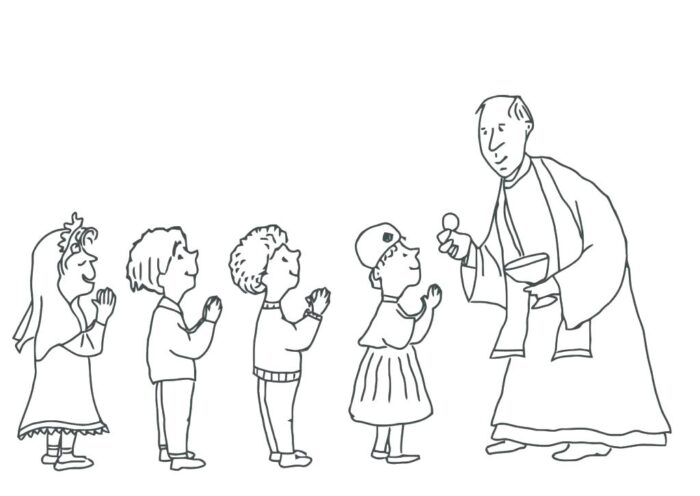 Children receiving Holy Communion
