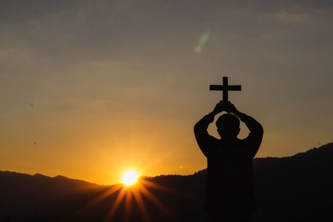 walking with the cross