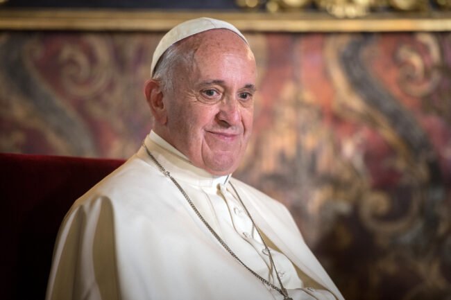 Pope Francis smiling