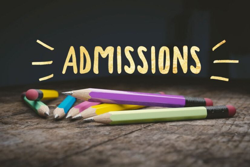 Admissions sign